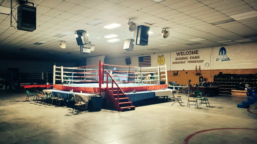 The main ring after the final day of KNOX-OUT 2024.